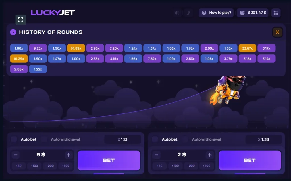 lucky jet history of rounds